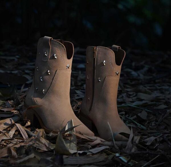 Botines de piel serraje 100%