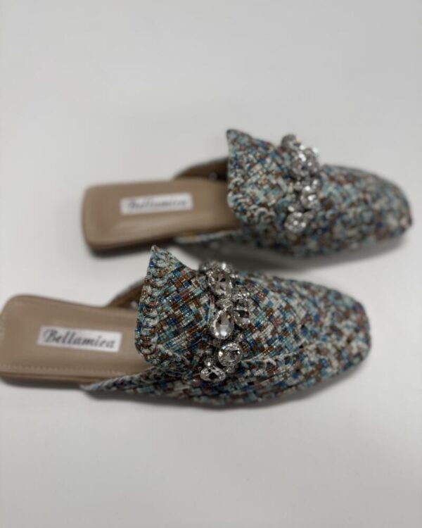 Mule de Tweed con Apliques de Cristal - Imagen 3