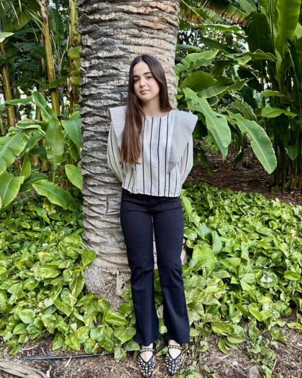 Blusa Rayas volante
