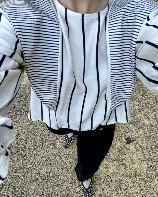 Blusa Rayas volante - Imagen 4