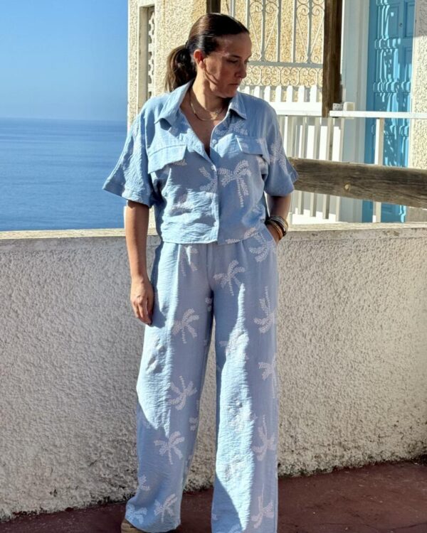 Conjunto palmeras azul celeste - Imagen 4