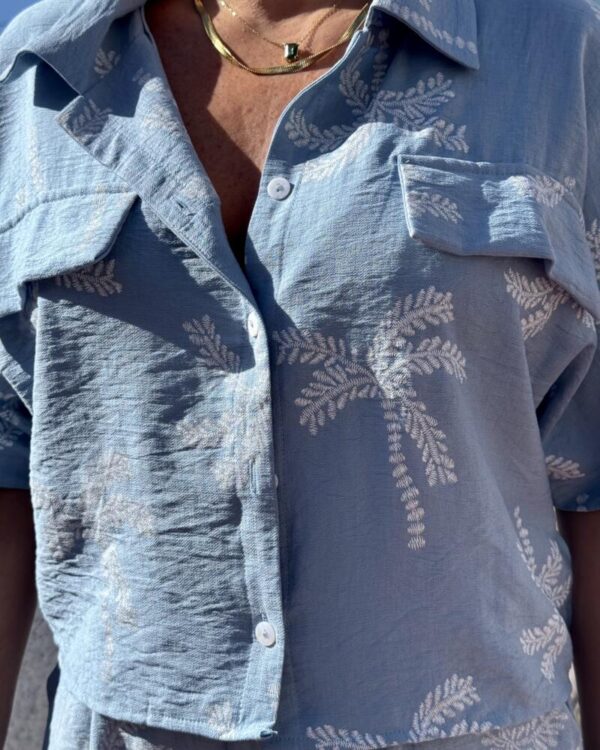 Conjunto palmeras azul celeste - Imagen 3