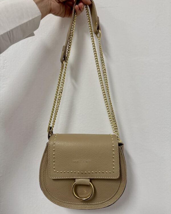 Bolso cuero color taupe - Imagen 2