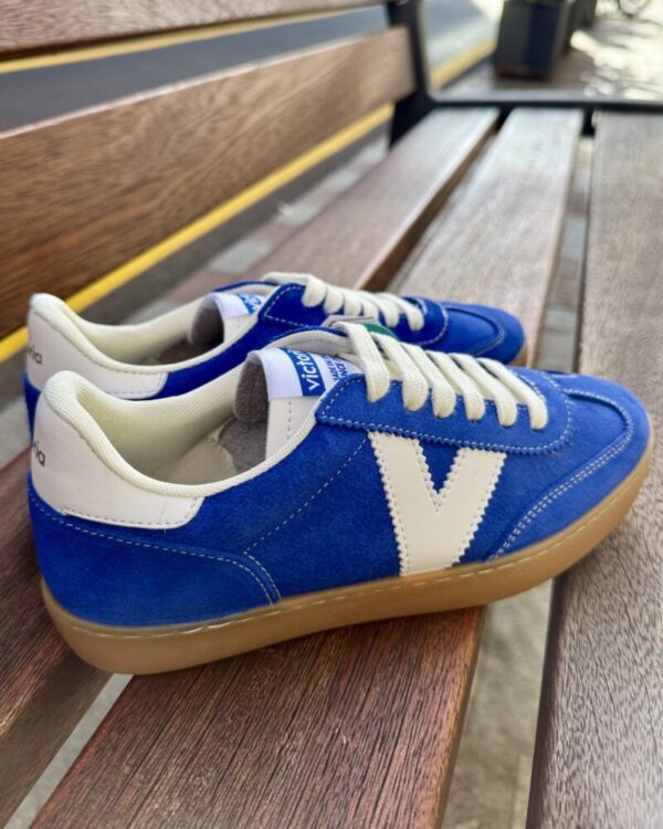 Tenis Victoria Berlin piel azul - Imagen 2