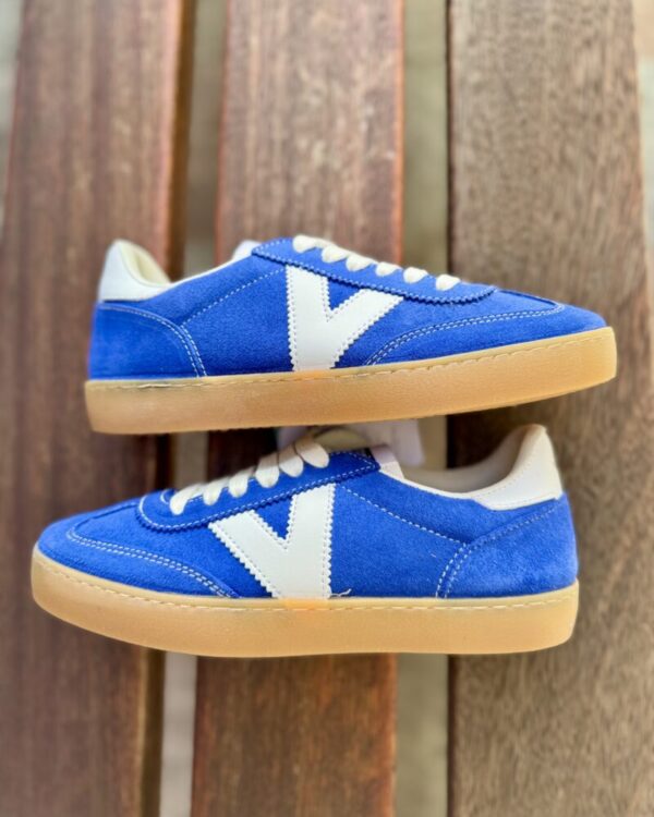 Tenis Victoria Berlin piel azul - Imagen 4